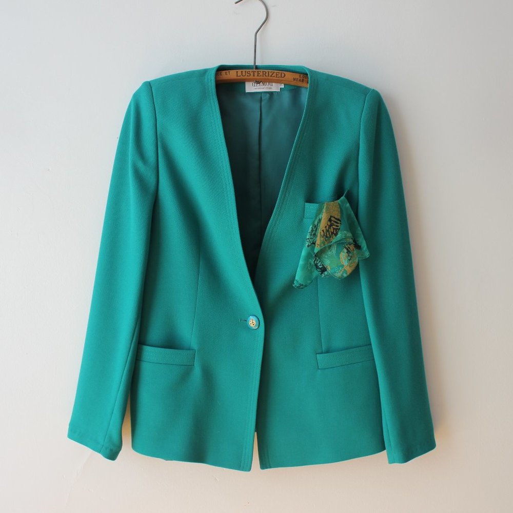 Vintage Turquoise Blazer 36